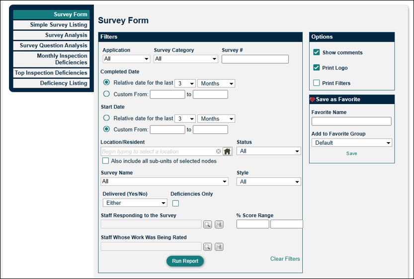 Survey Form